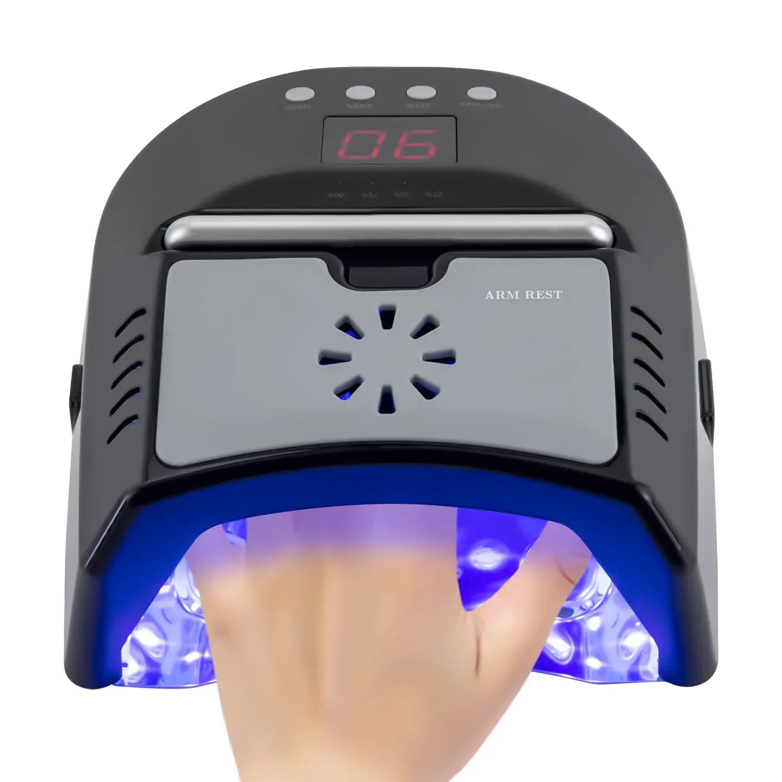 Upgraded 72W Cordless UV LED Nail Lamp with Rechargeable Battery &  Fan - Professional Gel Nail Dryer for Salon & Home