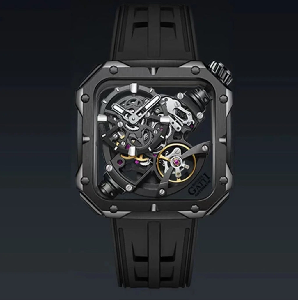 BONEST GATTI men's Watch Valentine's Day gift for your boyfriend: Men's automatic skeleton watch and luminous Watch BG5604