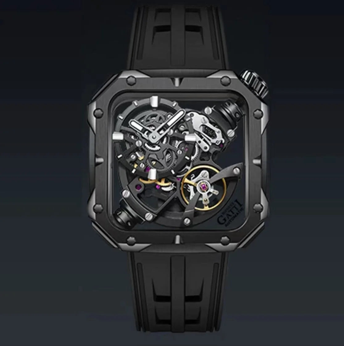 BONEST GATTI men's Watch Valentine's Day gift for your boyfriend: Men's automatic skeleton watch and luminous Watch BG5604