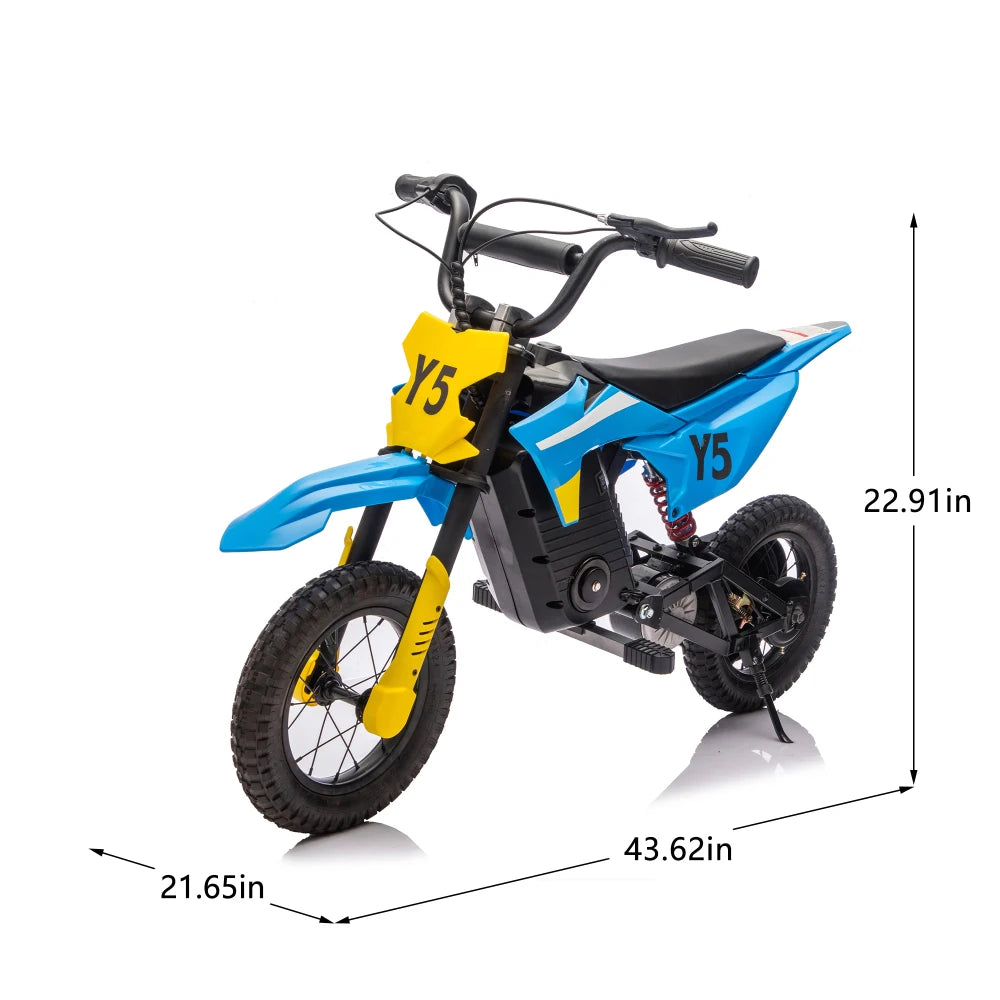 24V 250W Kids Ride On Electric UTV Off-Road Motorcycle Lithium Battery 180lbs Weight Capacity Rear Suspension For Aged 8+