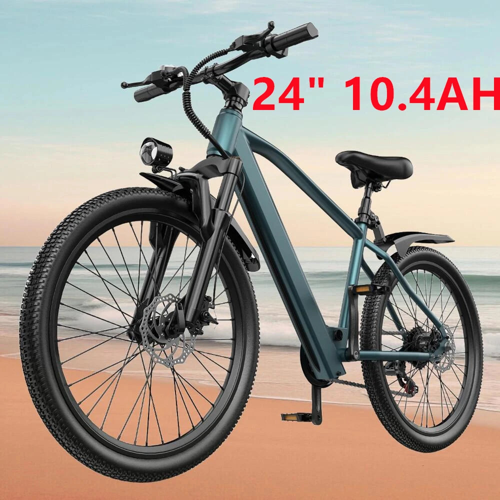 26" 24" Electric Motorcycles Mountain E Bike for Adults, 625W Peak Motor Ebike 23.9Mph 33Miles 10.4AH 13.5AH Electric Bicycle