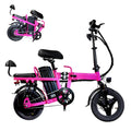 Adult Folding Electric Bike 25 MPH 48V 20Ah Removable Battery Commuting Folding Ebike for Adult Teens with Two Seats