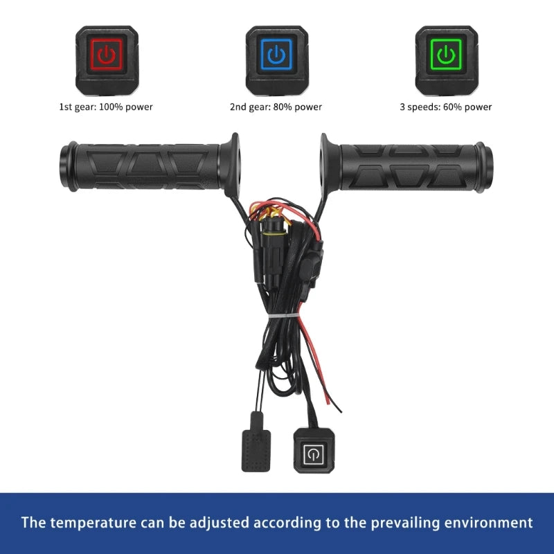 2025 New ATV Heated Grips Universal ATV UTV Heated Hand Grips Handlebar Heater