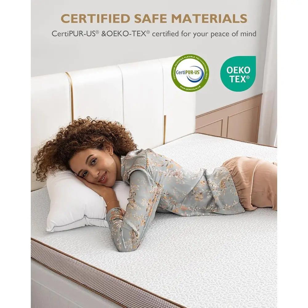 Mattress Topper Twin XL for College Dorm - Gel Memory Foam Bed Toppers with Breathable Removable Cover, CertiPUR-US Certified Co