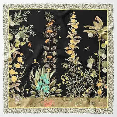 100% Silk Italian Square Scarves - Women's 35cm Made in Italy Luxury Fashion Accessories