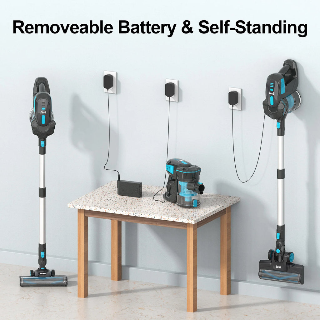 INSE V770 Cordless Vacuum Cleaner, 20KPa Stick Vacuum up to 40min Runtime, 6-in-1 Stick Vac for Hardwood Floor Pet Hair Home Car