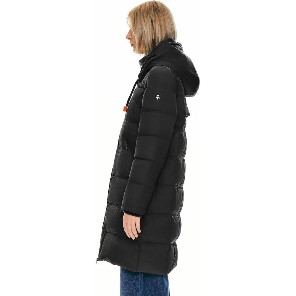 Women's Thickened Winter Down Coat Hooded Puffer Long Jacket with Pocket
