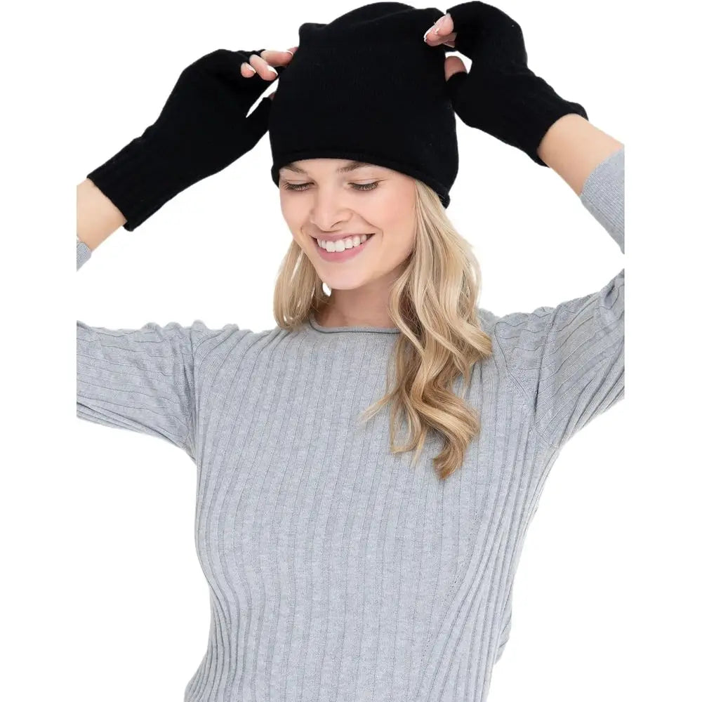 100% Pure Cashmere Fingerless Gloves by Alashan