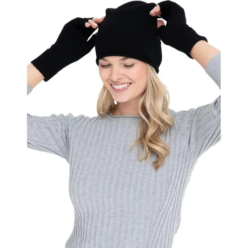 100% Pure Cashmere Fingerless Gloves by Alashan