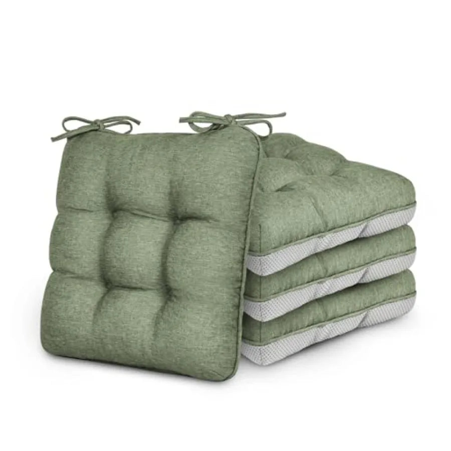Memory Foam Chair Cushions Set of 4 Outdoor/Indoor Chair Pads for Dining Chairs 4 Pack Seat Cushions for Kitchen Dining Room Of
