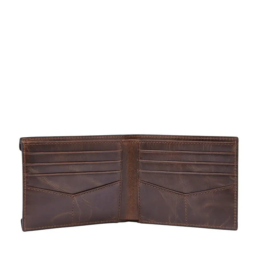Leather Bifold Sliding 2in1 with Removable Card Case Wallet for Men