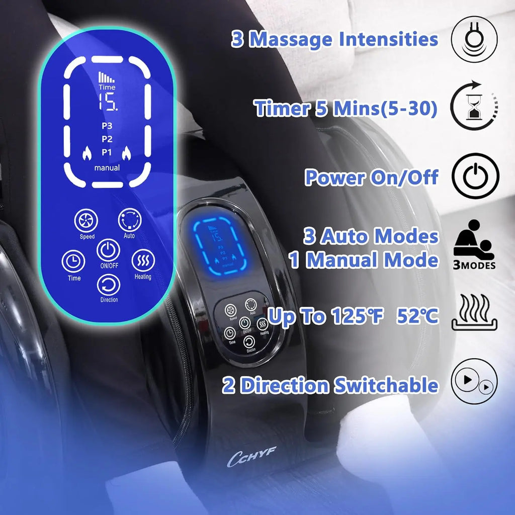 Heated Shiatsu Foot Massager for Plantar Fasciitis Pain Relief, Deep Kneading Therapy for Feet and Calves