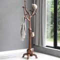 Freestanding Wood Coat Tree Rack with 8 Hooks, Creative Design Tree Branch-look, Standing Coat Rack Clothes Hanger Sta