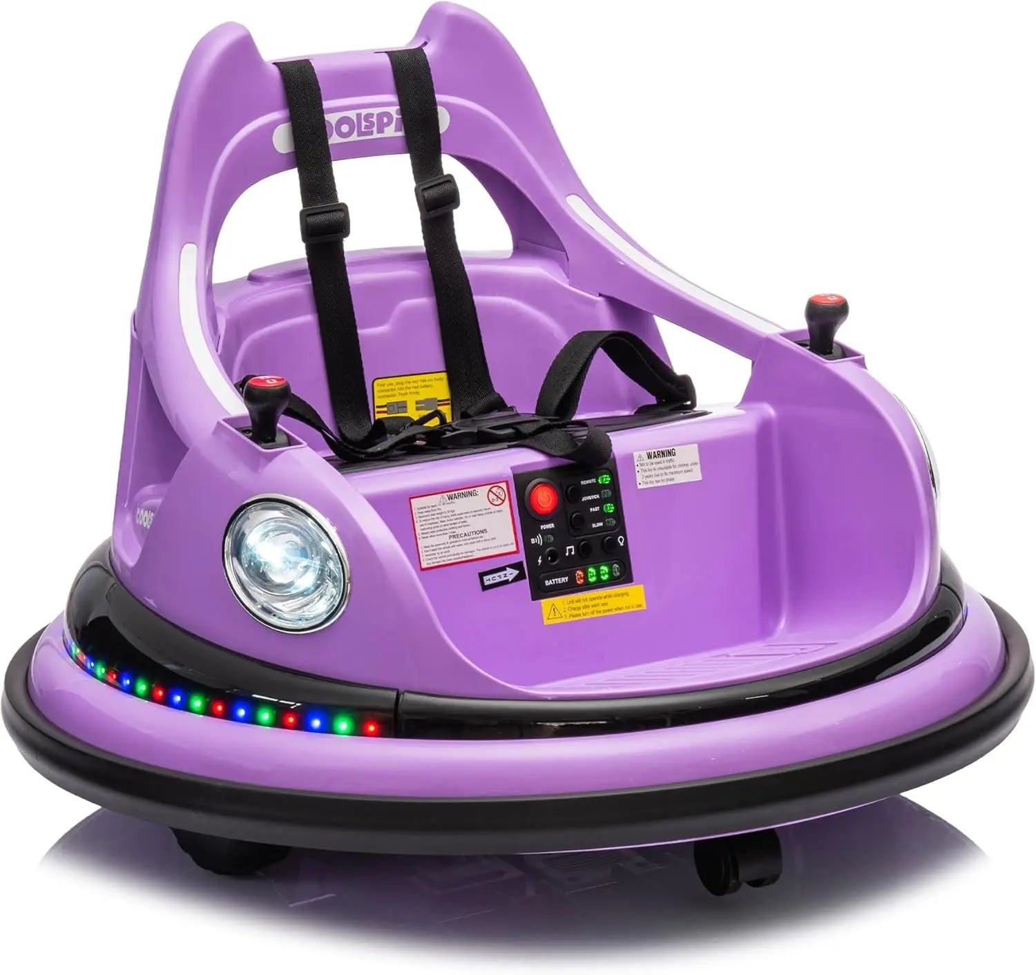 12V Bumper Car for Kids Bumper Car for Toddlers W/Remote Control Electric Ride On Car with LED Lights & 360 Degree Spin
