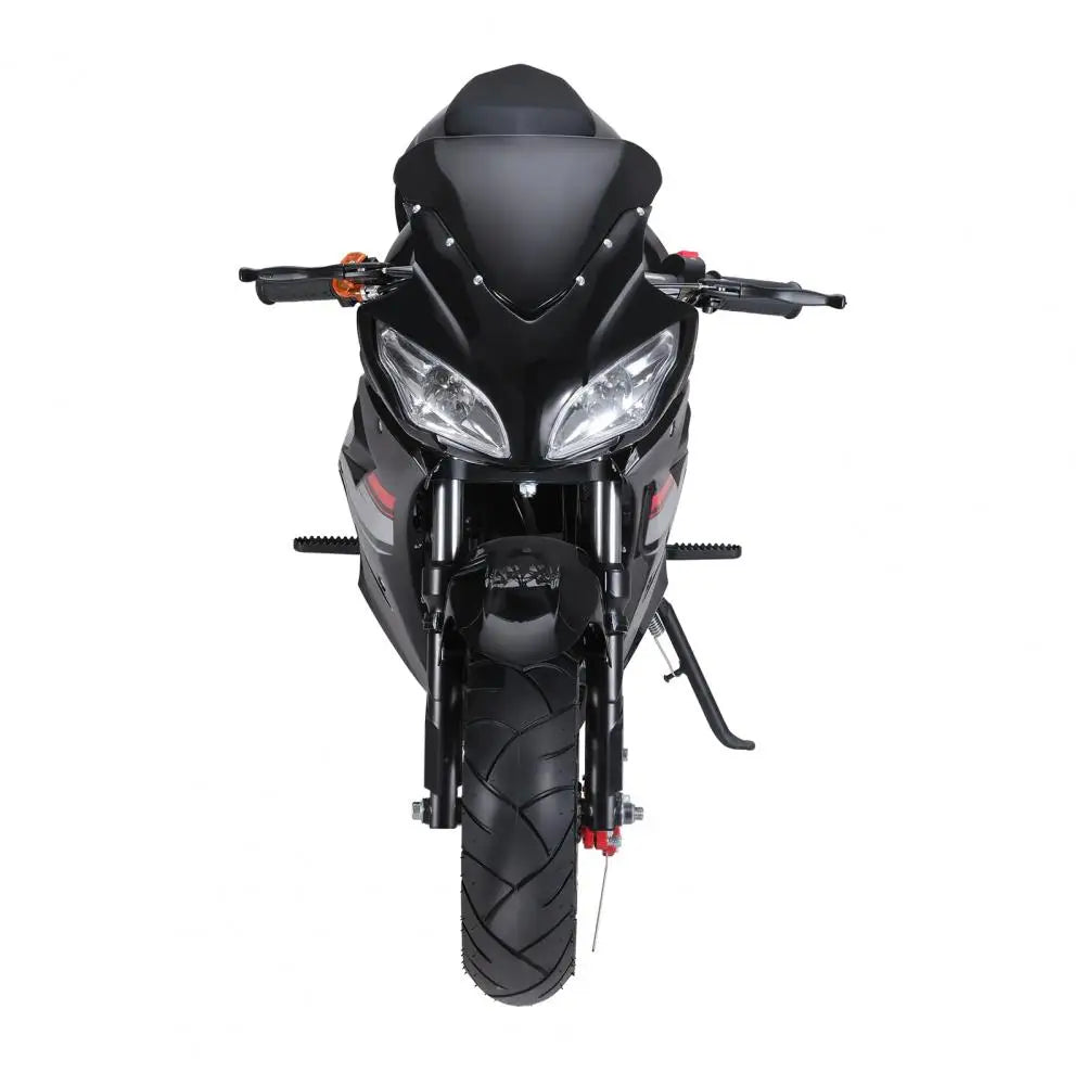 49cc 4-Stroke Pocket Rocket Motorcycle, 8 Inch Wheels Mini Motorcycle, Gas Pocket Motorbike with Front Rear Disc Brakes, Dual He