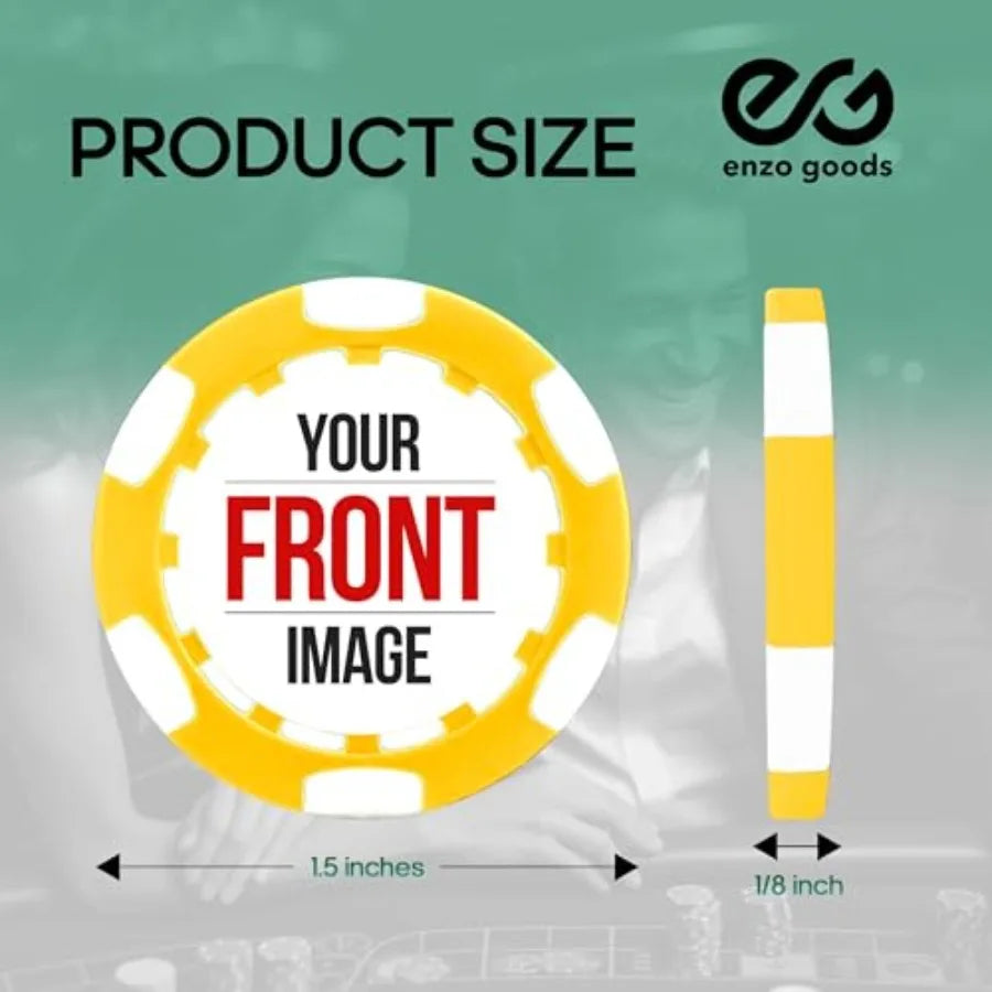 Custom Poker Chips 50 100 200 or 500 Piece Sets Personalized Poker Chips with Logo Durable Composite Material Premium Black and