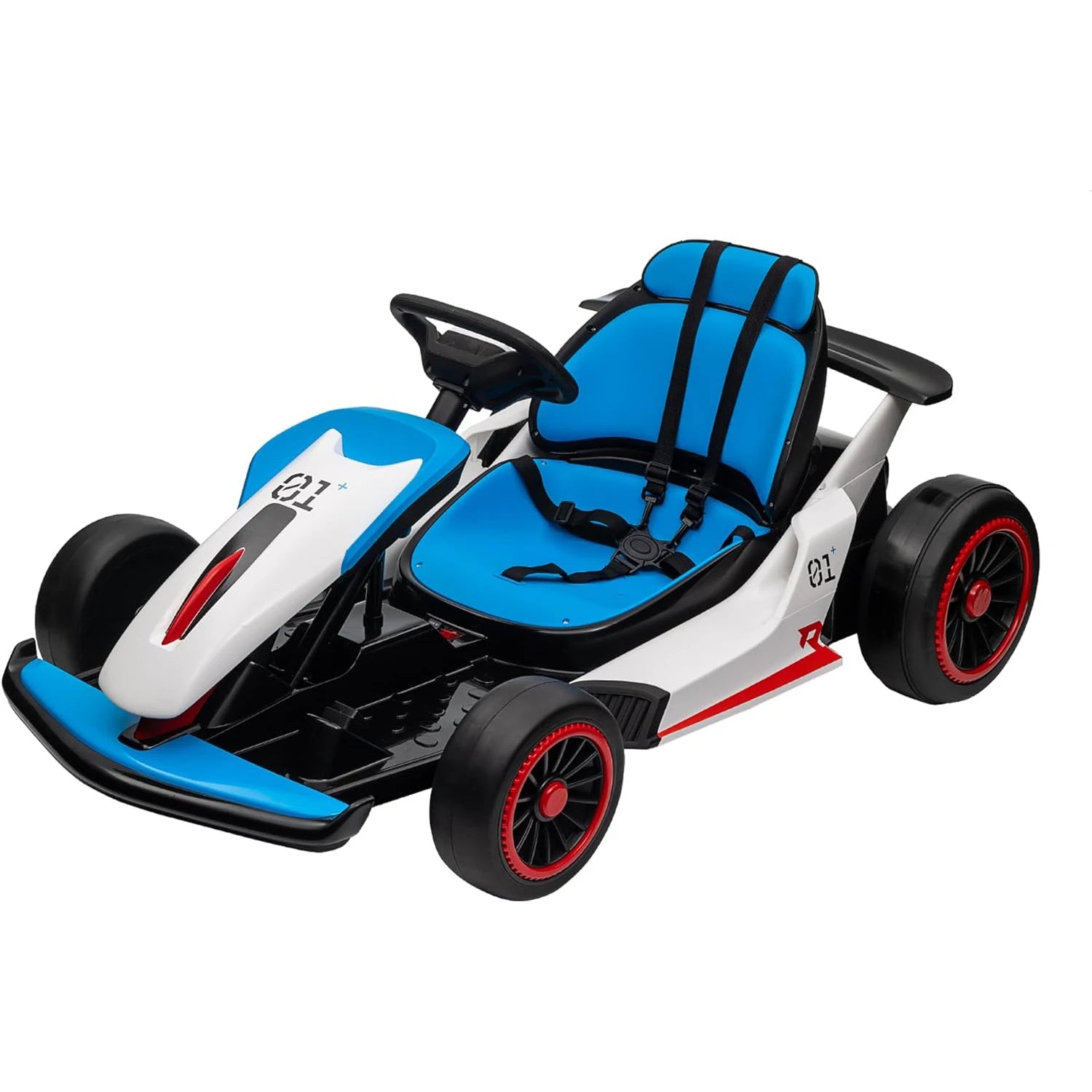 Go Kart, Electric Drift Kart Car with 24V 7Ah Outdoor Ride On Toy 2 * 200W Motor, 8.1 MPH, LED Lights 6-12 Years