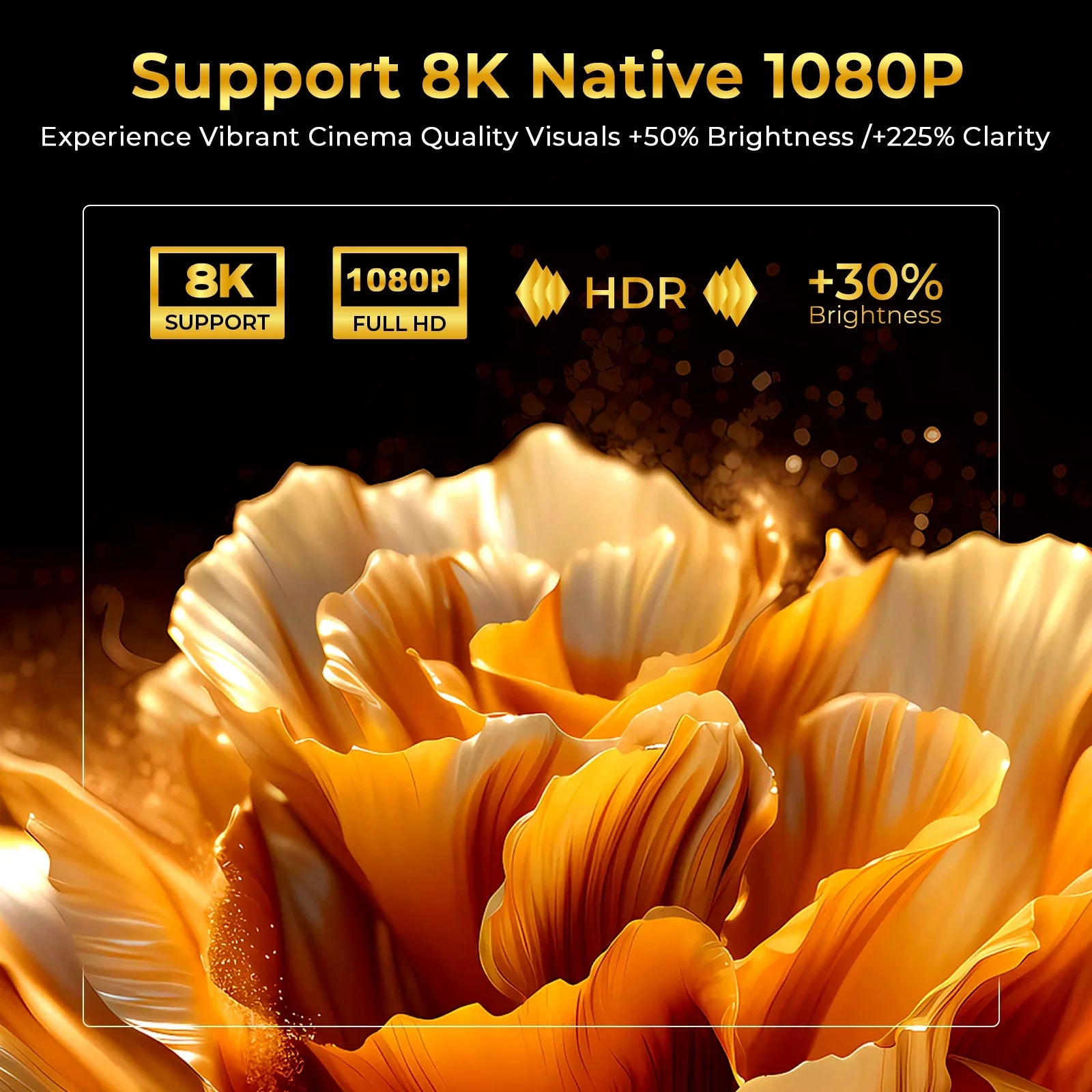 8K Support X7 AI Smart Projector with Android 14 OS, UHD 1080P 1000 ANSI Built-in Apps, Auto Focus&Keystone, Home Outdoor Beamer