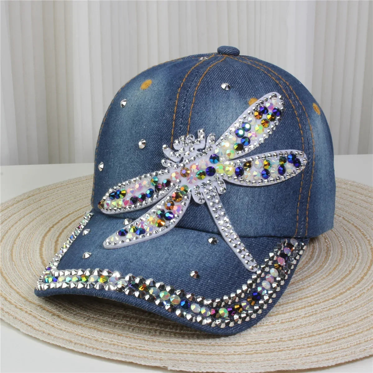 Wholesale Denim Baseball Caps Bling Rhinestone "TAKE ""LOVE" Heart  Snapback Hat A Dozen 12 pieces Mixed order