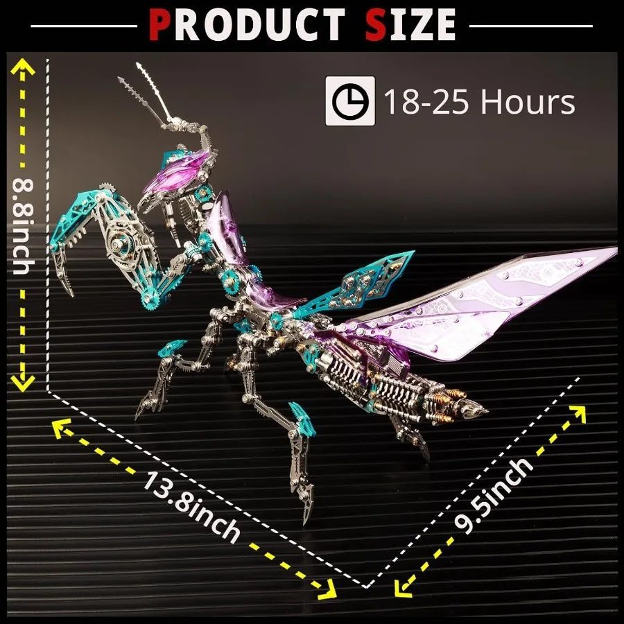 3D Metal Puzzle 1000 Pieces DIY Mechanical Building Kit for Adults Difficult Model Kit for Men Women Birthday Christmas Purple