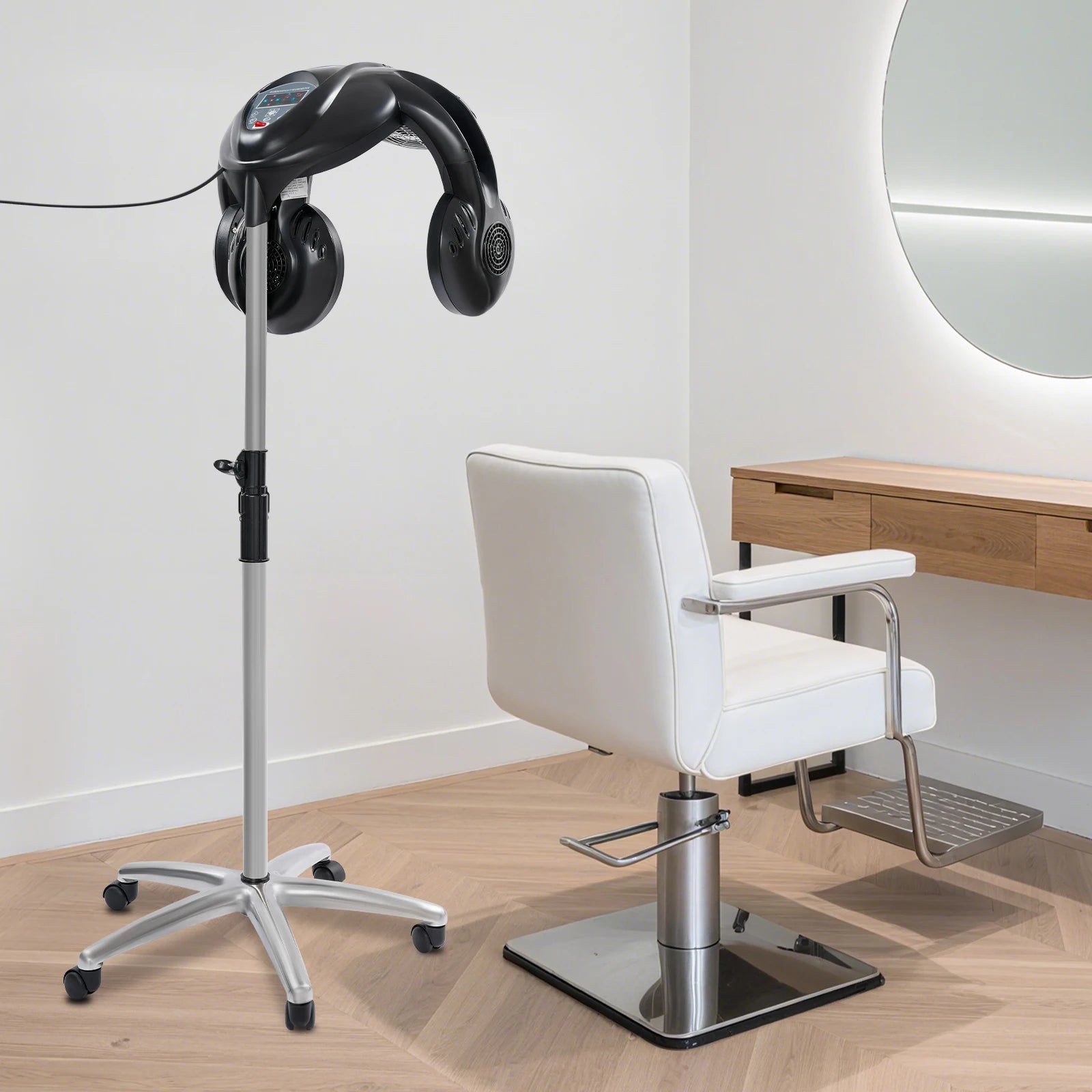 1400W Standing Hair Dryer with 5 Modes, Adjustable Height Hooded Cap for Salon & Home Hair Styling