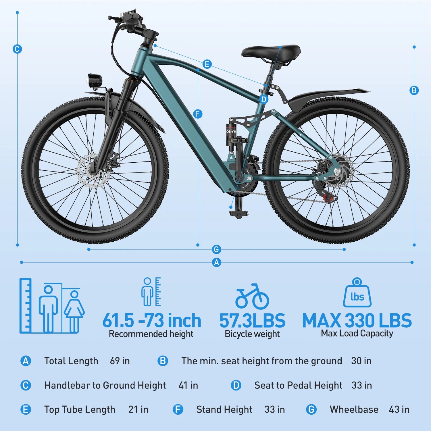 26" 24" Electric Motorcycles E Bike For Adults, 600W Peak Motor Ebike 24.9Mph 30Miles 10.4AH 13.5AH Electric Mountain Bicycle