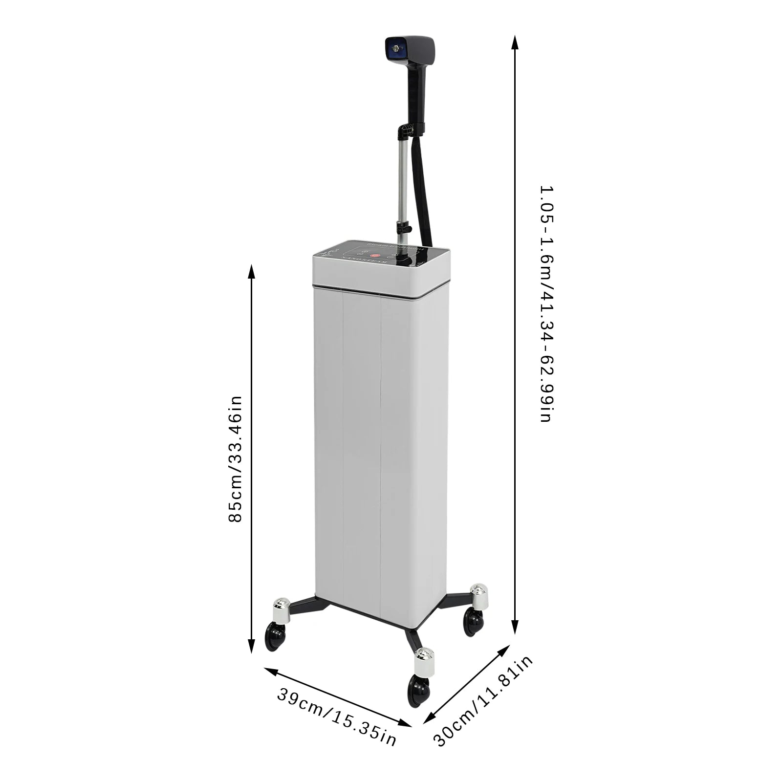 Standing Hair Steamer Machine with 10-Level Nano Mist & Timer, Salon Hair Steamer for Deep Conditioning, Color Treatment