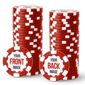 Custom Poker Chips 50 100 200 or 500 pcs Personalized Poker Chips with Logo Durable Acrylic Material Premium Black and Red Colo