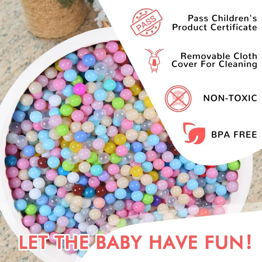 Ball Pit for Kid, Kids Soft Ball Pit,Kiddie Balls PoolIdeal Gift Toys for Children, 47 Inch,OffWhite