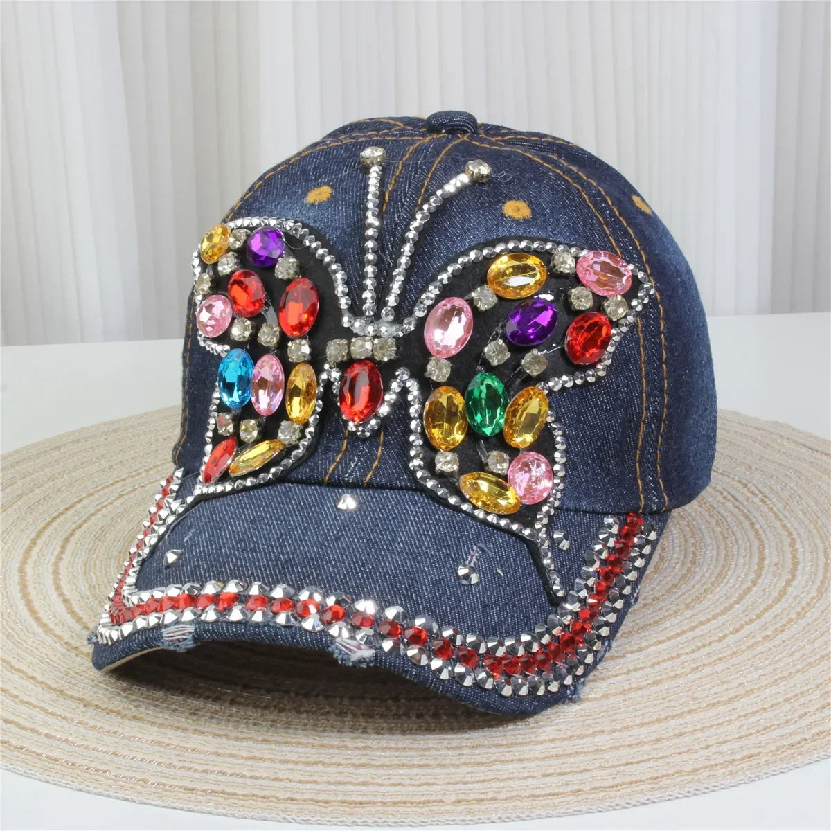 Wholesale Denim Baseball Caps Bling Rhinestone "TAKE ""LOVE" Heart  Snapback Hat A Dozen 12 pieces Mixed order