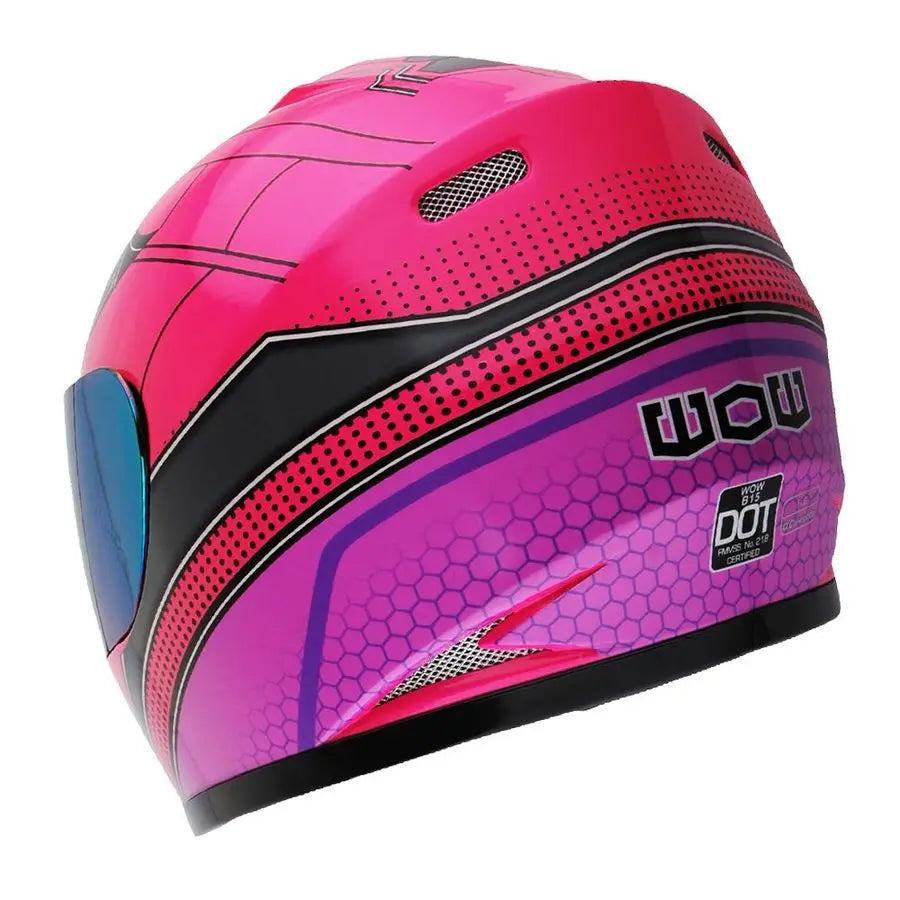 Youth Motorcycle Full Face Helmet Street Bike BMX MX Kids Spider Pink MX Skeleton Glove Bundle