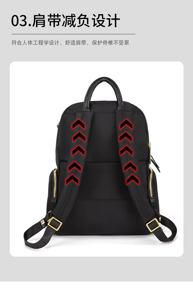 Women's Backpack 196300 Light Nylon Large Capacity Casual Computer Bag Lightweight Fashion Women's Bag