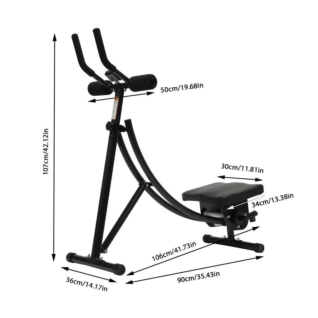 Core Workout with LED Display, Less Stress on Neck Back Shoulders, Silent Roller Design, Foldable Ab Exercise Machine for Home