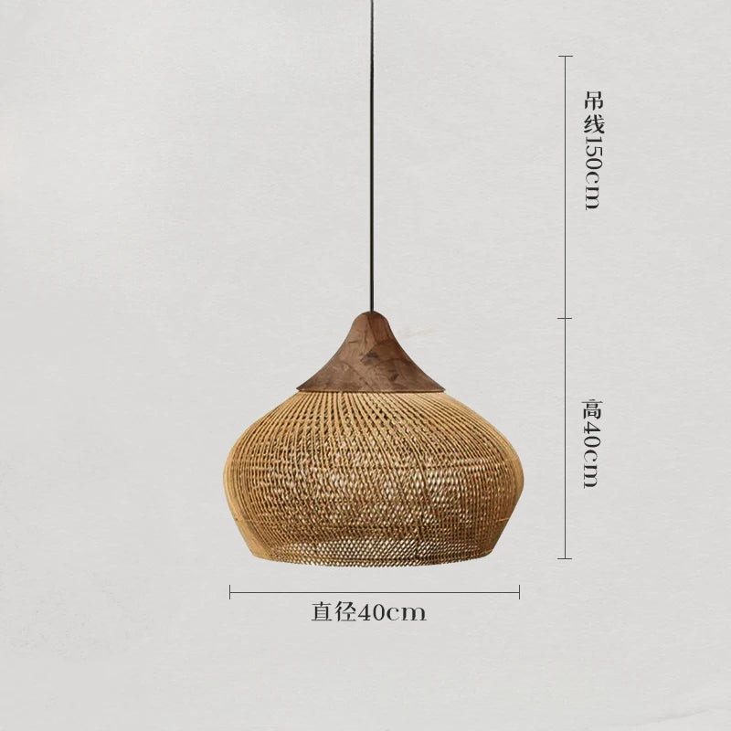 Southeast Asian Vintage Pendant Lights Hight Quality Rattan Lamps Dining Room Restaurant Kitchen Light Fixtures Loft Luminaries