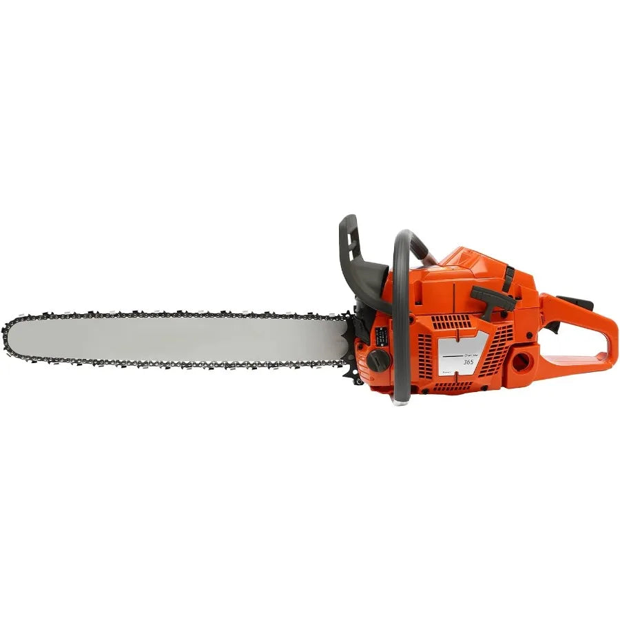 24Inch 65CC 2-Stroke Gas Chainsaw 3.4KW Single Cylinder Gasoline Powered Chainsaw with Hand Pull Start for Forest Wood Garden a