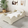 Toddler Bed, Toddler Flood Bed with Extra Safety Broad, Standard Crib Size Small Beds for Kids, Certified Fabric, Low to Floor D