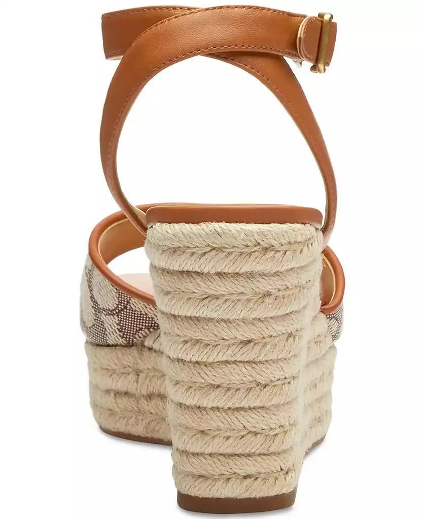 COACH | Signature Textile Jacquard High-Heel Espadrille Sandals