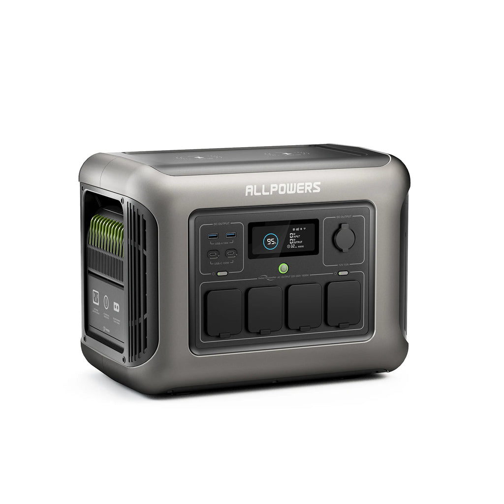 ALLPOWERS Portable Power Station R1500 1152Wh LiFePO4 Battery with 1800W (3000W Peak) AC Output Solar Generator for Garden Party