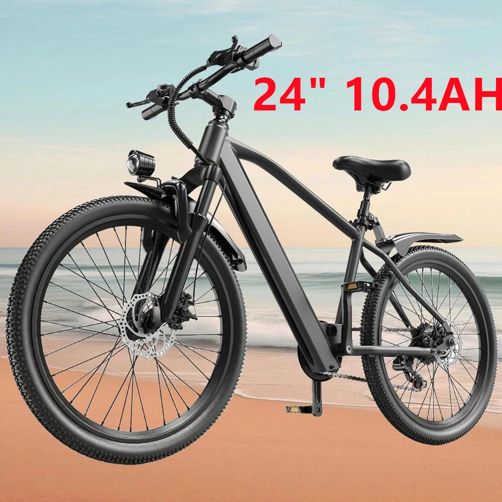 625W Peak Motor 26" 24" Electric Motorcycles Mountain E Bike For Adults, 23.9Mph 33Miles 10.4AH 13.5AH Electric Bicycle Ebike