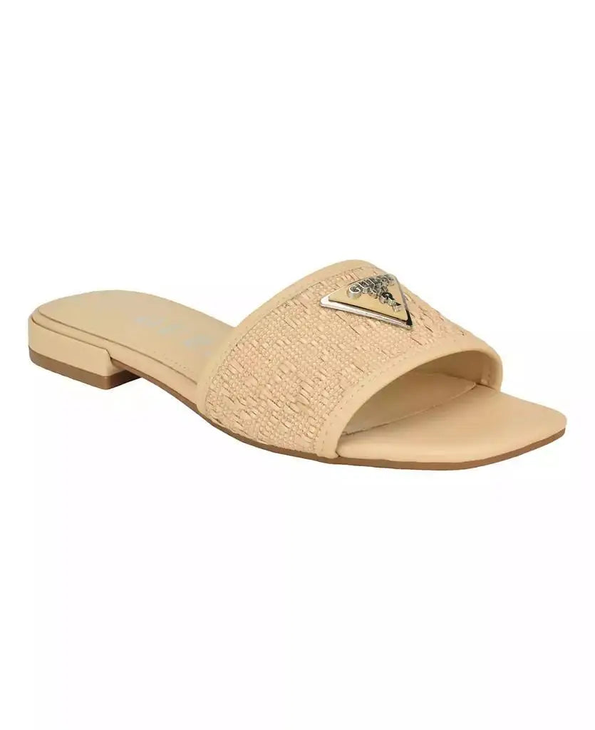 GUESS | Women's Tamsea One Band Square Toe Slide Flat Sandals