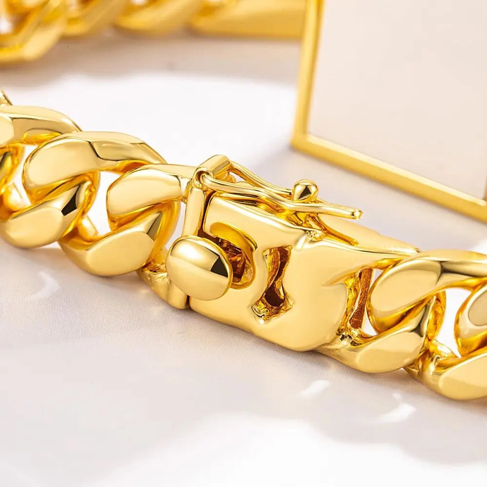 Sterling Silver 925 Miami Cuban Link Bracelet, 12mm Rectangular, Sizes 7-10, Thick Curb Chain Jewelry