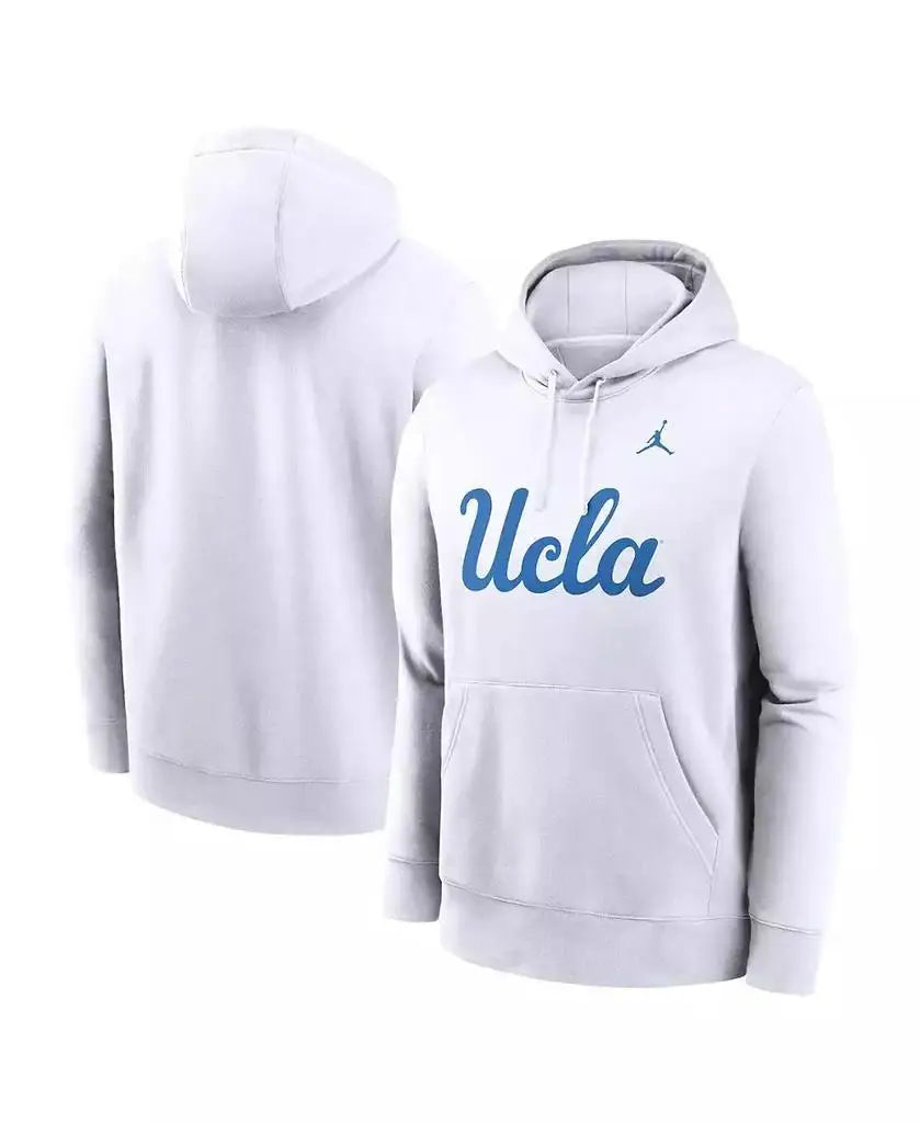 Jordan | Men's White UCLA Bruins Primetime Club Fleece Pullover Hoodie