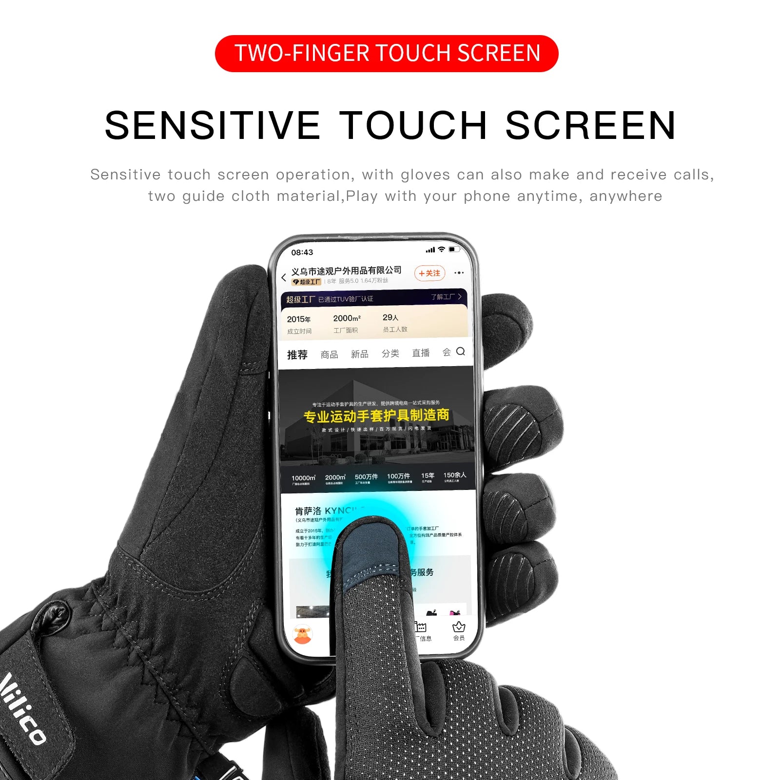 Winter Men'S Gloves Full Windproof Sports Riding Touchscreen Hiking Motorcycle Ski Non-Slip Warm Women Cycling Gloves