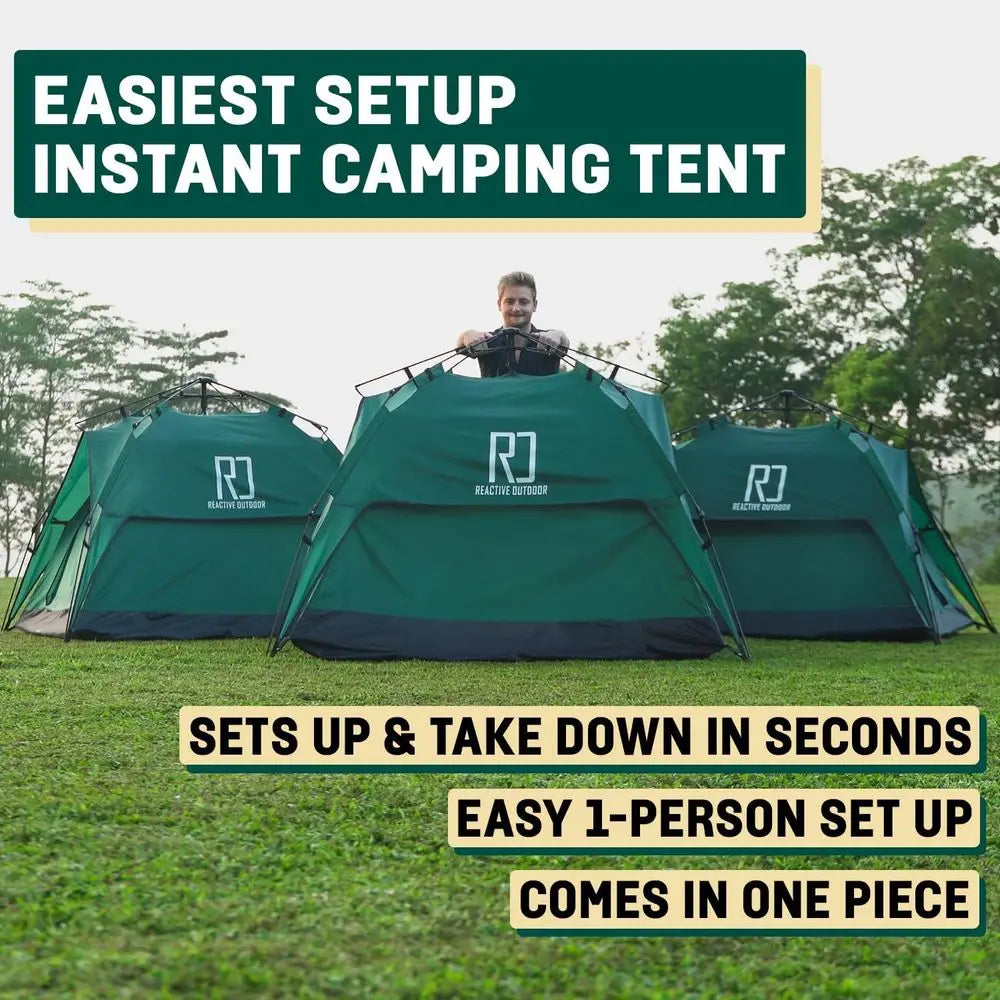 Rapid Deployment 1-Person Waterproof Camping Tent with Double Layer Protection