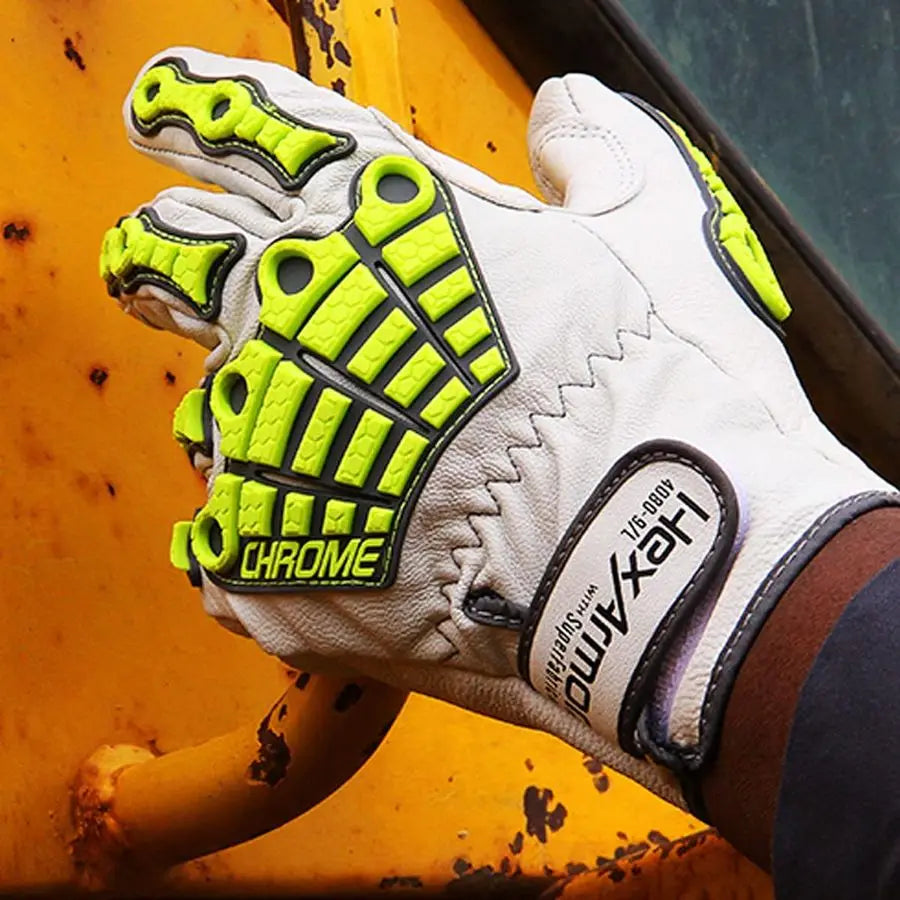 CutResistant Impact Protection Leather Work Gloves Chrome Series 4080