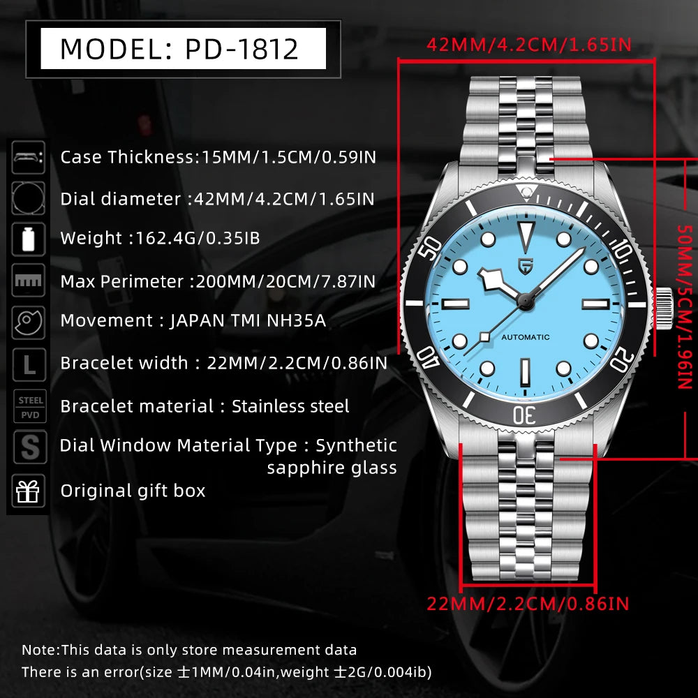2026 New PAGANI DESIGN BB58 Men's Watches Luxury Automatic Watch For Men NH35 Mechanical Watches Waterproof AR Sapphire Luminous
