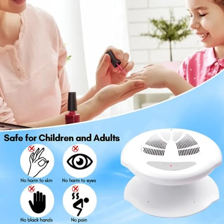 Nail Dryer 400W Air Nail Fan Dryer with Automatic Sensor for Rapid Drying of Regular Polish Warm and Cool Wind Function