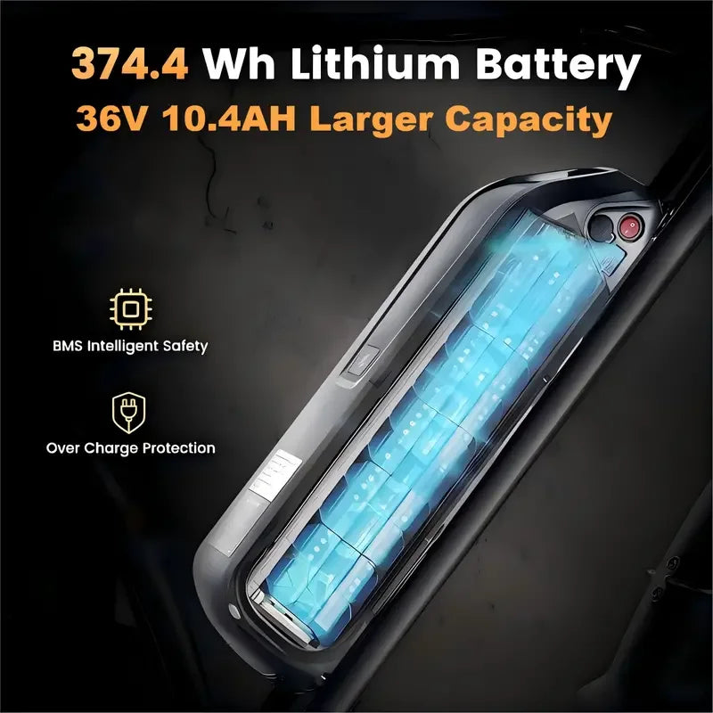 26" Electric Motorcycles Mountain E Bike for Adults, 700W Peak Motor Ebike 22Mph 38Miles 10.4AH 15.6AH Adults Electric Bicycle