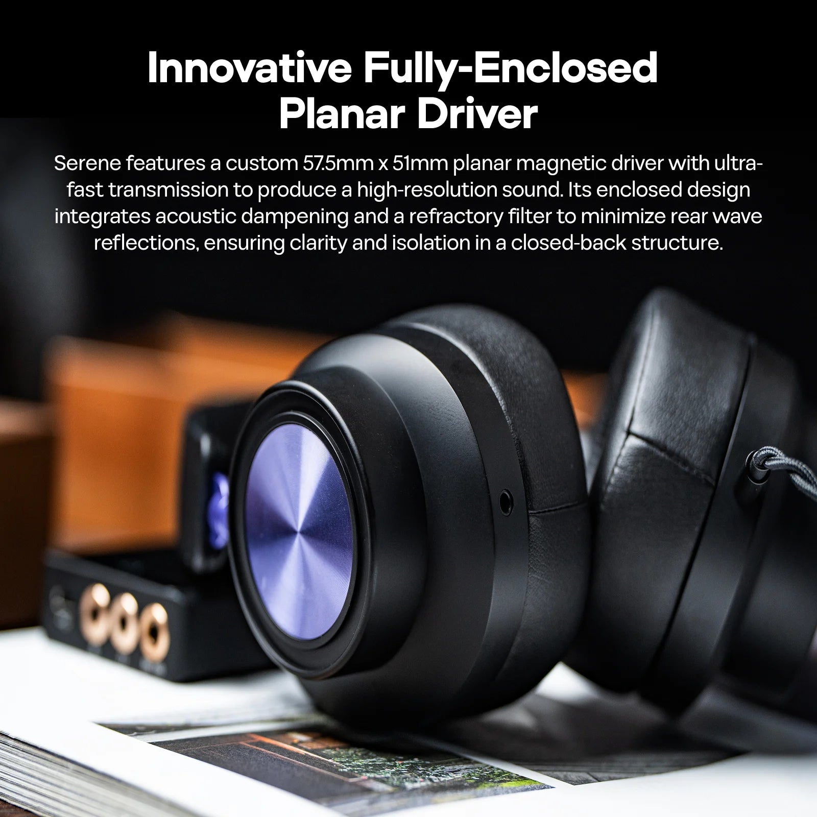 Kiwi Ears x Z Reviews: Serene Closed-Back Planar Magnetic Headphones Wired Connection for Audio Resolution with A Premium Sound