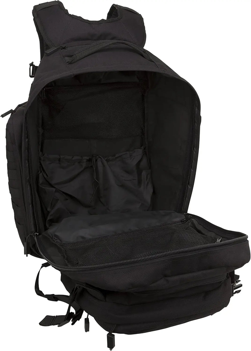 Barrage Tactical Internal Frame Backpack, 64.3-Liter Storage, Black